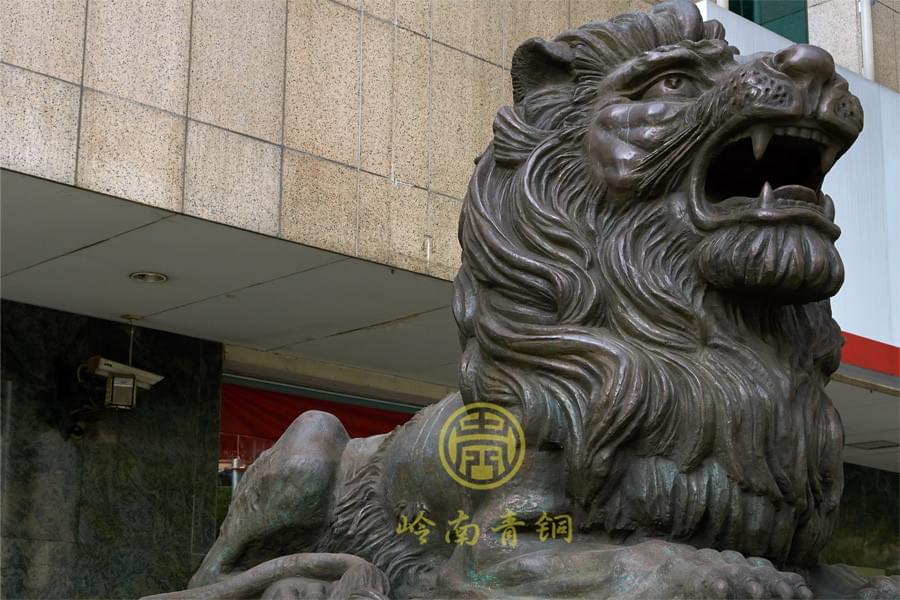 廣東發展銀行門口銅獅工程