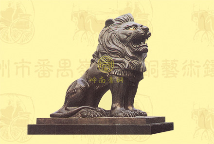 雄獅（2號）長2.48米，寬1.18米，高2.38米-銅獅子廠家直銷