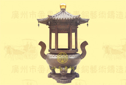 （精品）單層蓋頂圓香爐A，口徑1.08米，高2.8米