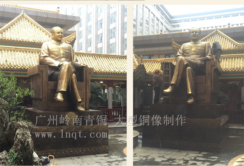 萬(wàn)家麗大型毛澤東銅像_12