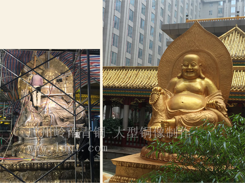 萬(wàn)家麗大型彌勒佛銅像_17